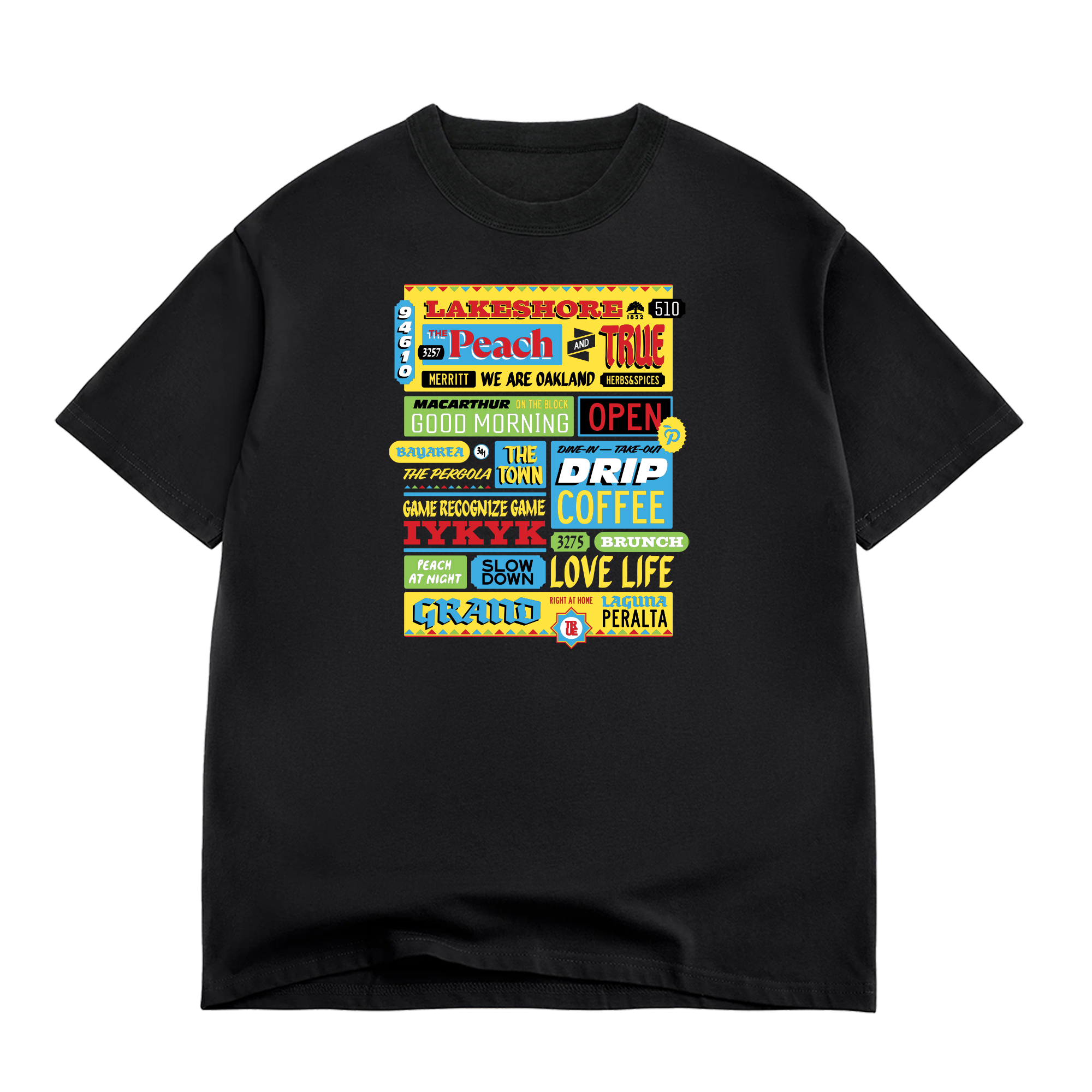 TRUE x The Peach Restaurant T-Shirt, Black – Shop True Clothing