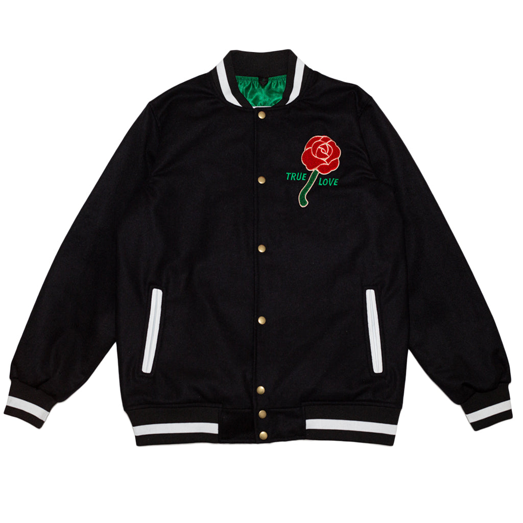 Men's True Loves Varsity Jacket Black