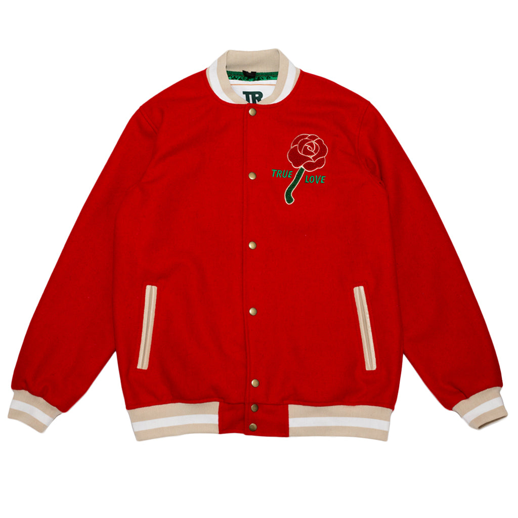 Men's True Loves Varsity Jacket Red – Shop True Clothing