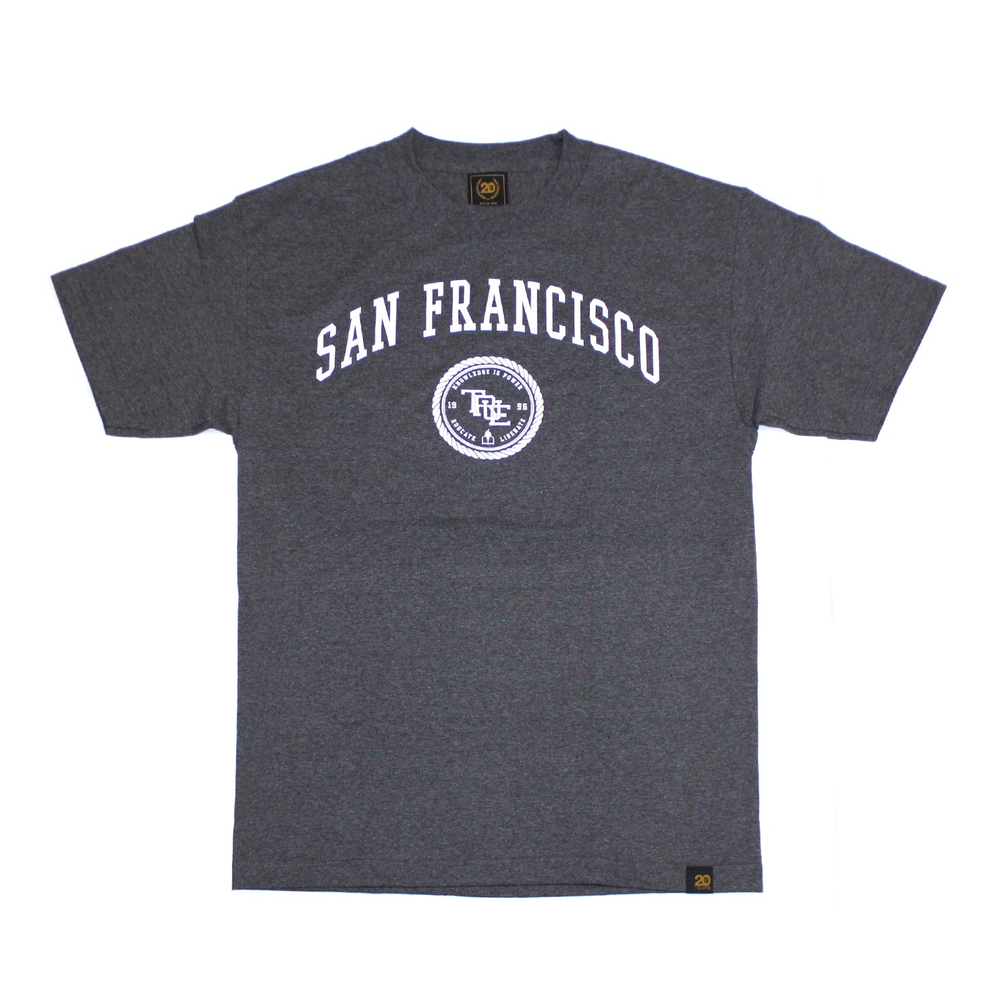 Mens True Knowledge T-Shirt Charcoal - Shop True Clothing