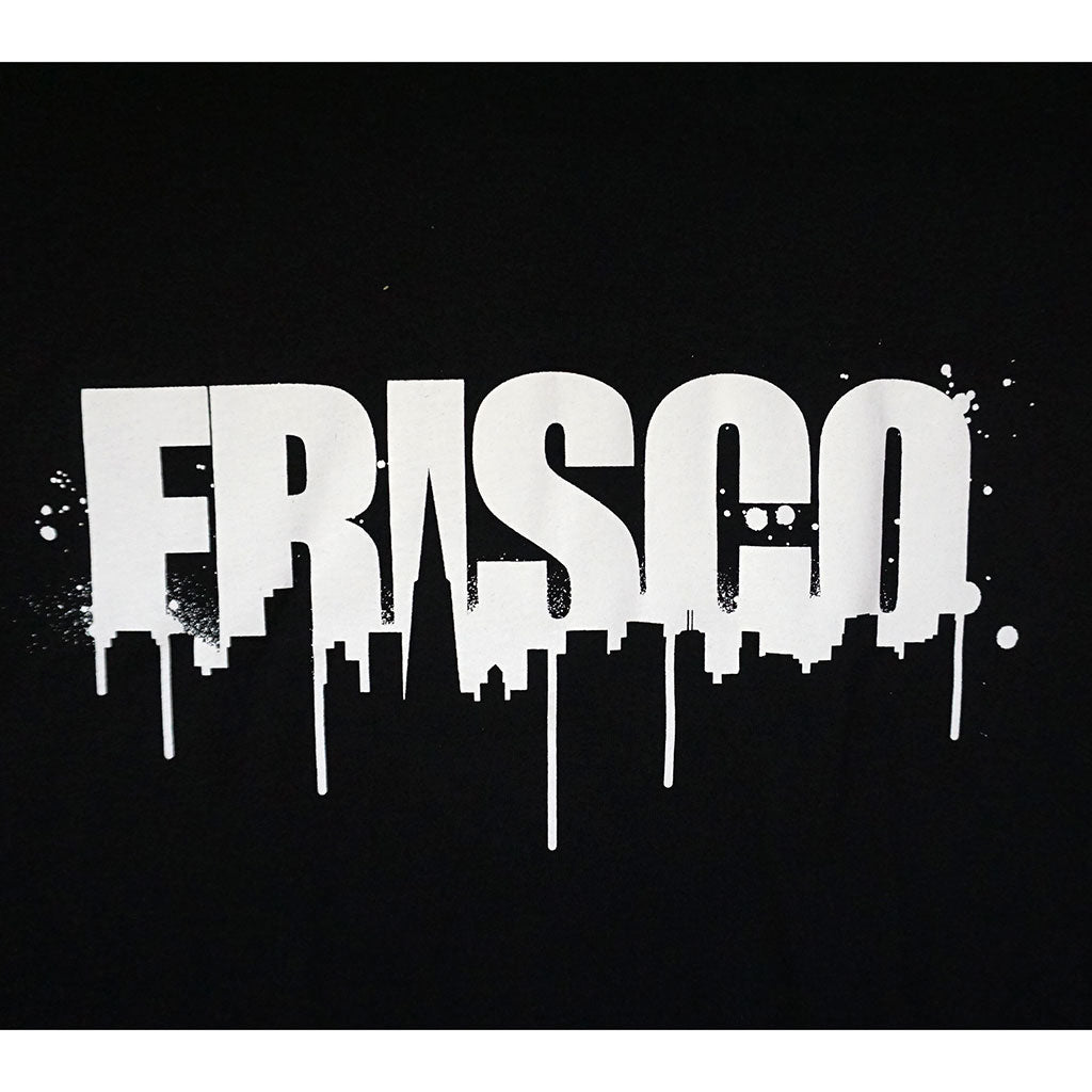 Mens SFCA Frisco Drips T-Shirt, Black with White