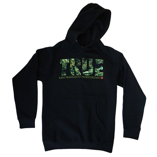 Mens True Weed Hoodie Black