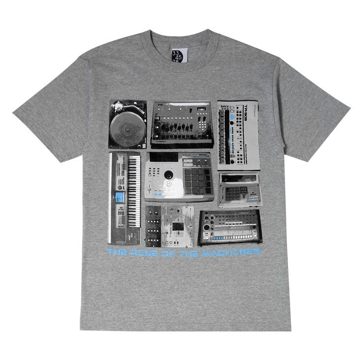 Mens Ongaku Beat Machines T-Shirt Heather Grey - Shop True Clothing