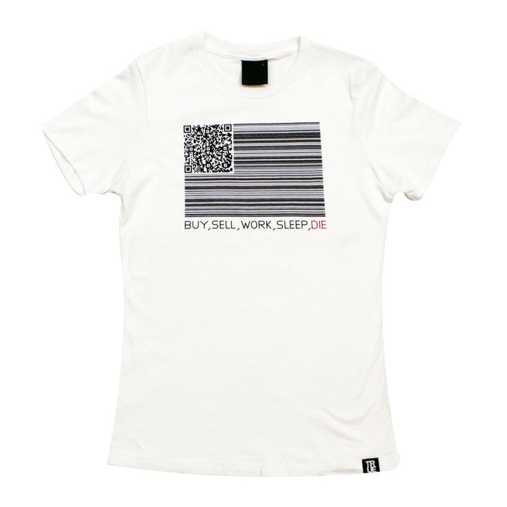 True Womens Buy Sell Die T-Shirt White - Shop True Clothing