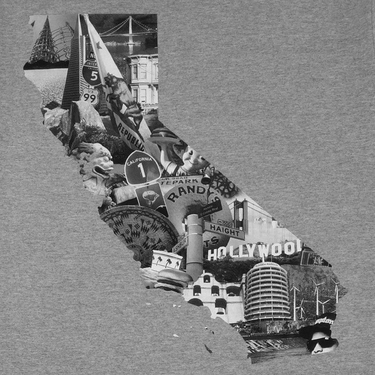 Mens Cali Photo T-Shirt Heather Grey - Shop True Clothing