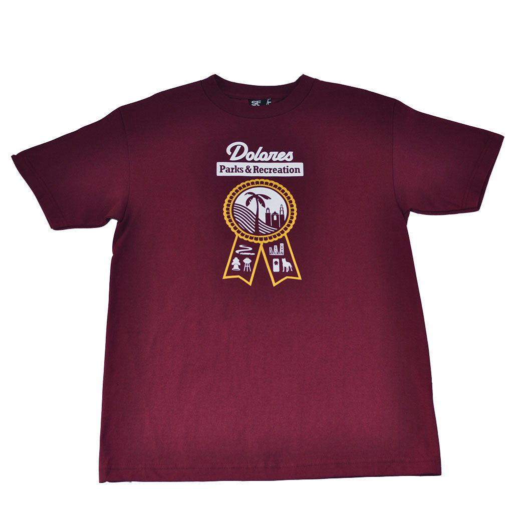 Mens SFCA Park & Rec T-Shirt Burgundy - Shop True Clothing
