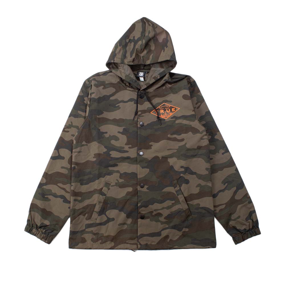 True Men's Established Oakland Rain Jacket Camo/Orange