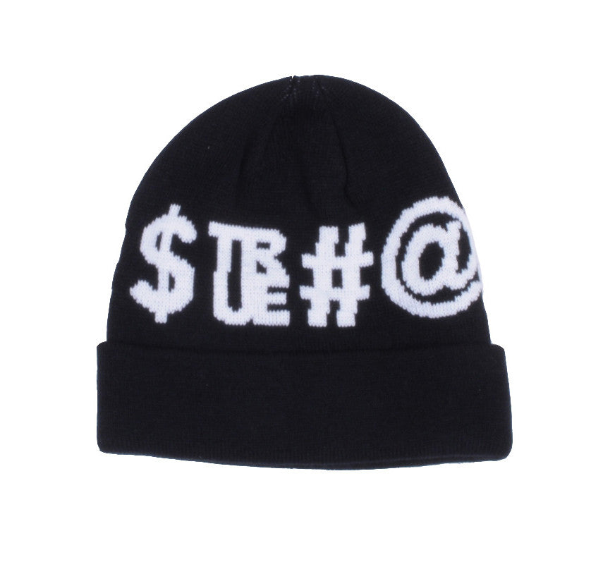 True Four Letter Beanie Black - Shop True Clothing
