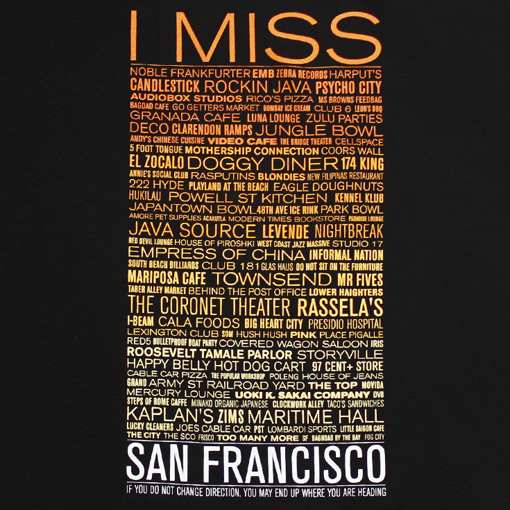 Mens SFCA I Miss The Old SF T-Shirt Black - Shop True Clothing