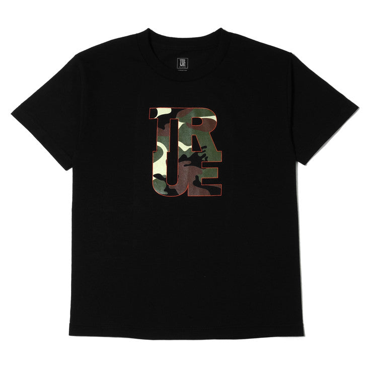 Kids True Logo Camo T-Shirt Black - Shop True Clothing