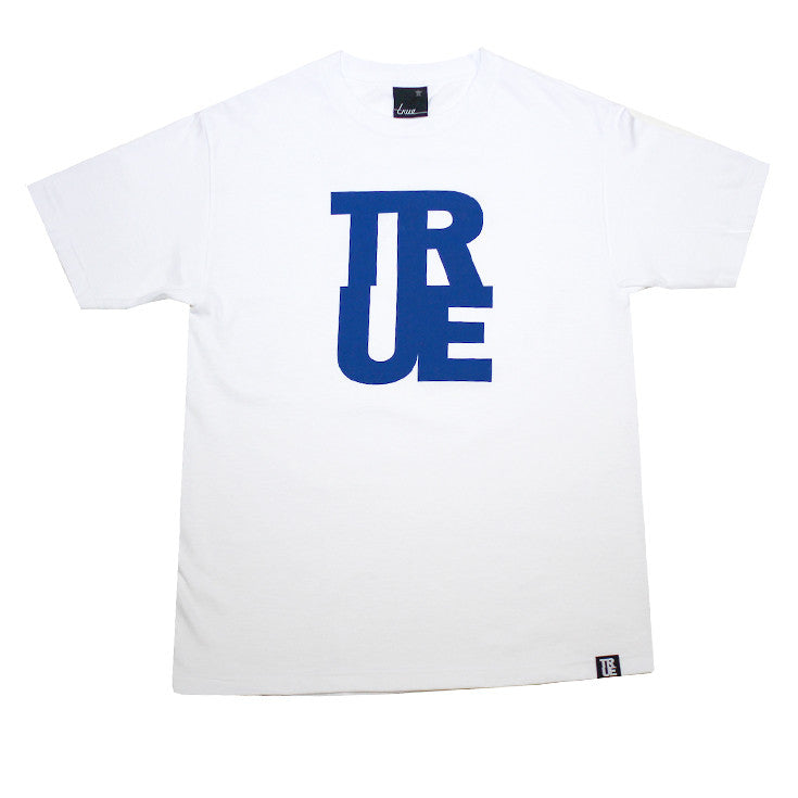 Mens True Logo White / Navy - Shop True Clothing