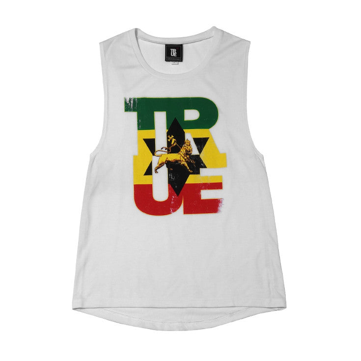 Womens True Logo Lion Tank Top White - Shop True Clothing