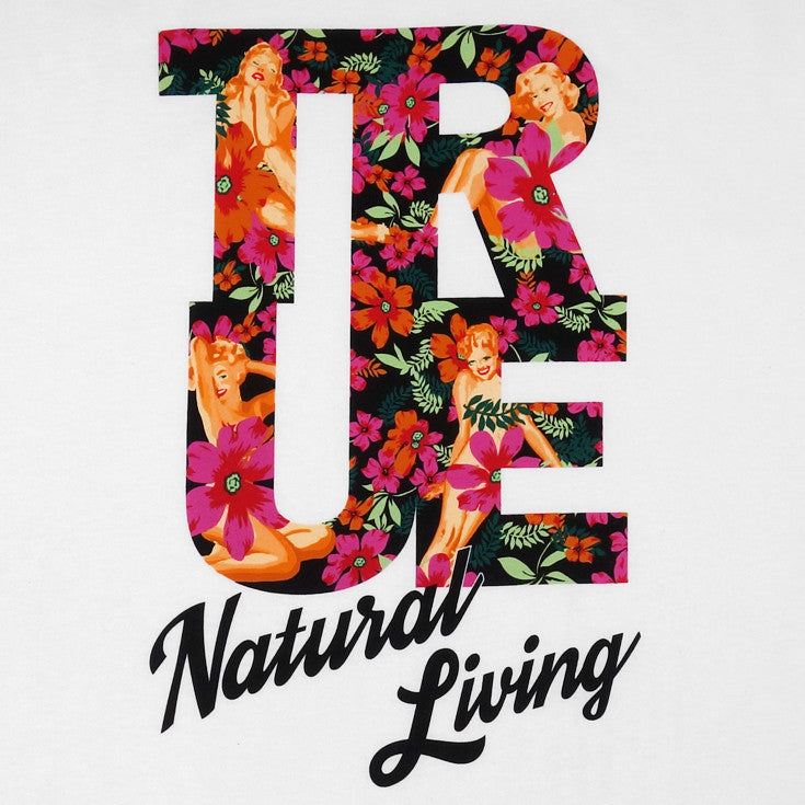 Mens True Natural Living Raglan T-Shirt White/Black - Shop True Clothing
