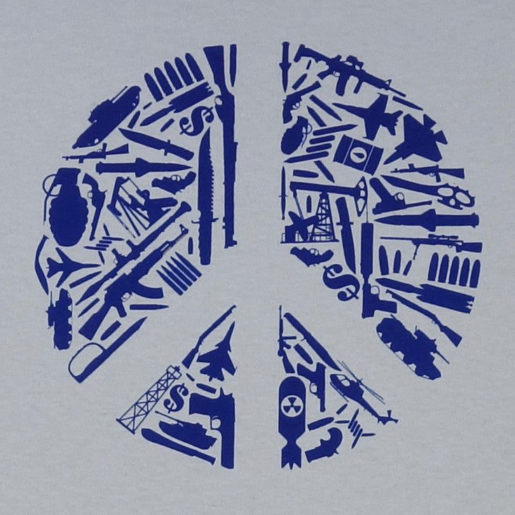 Mens True No Peace T-Shirt Silver - Shop True Clothing