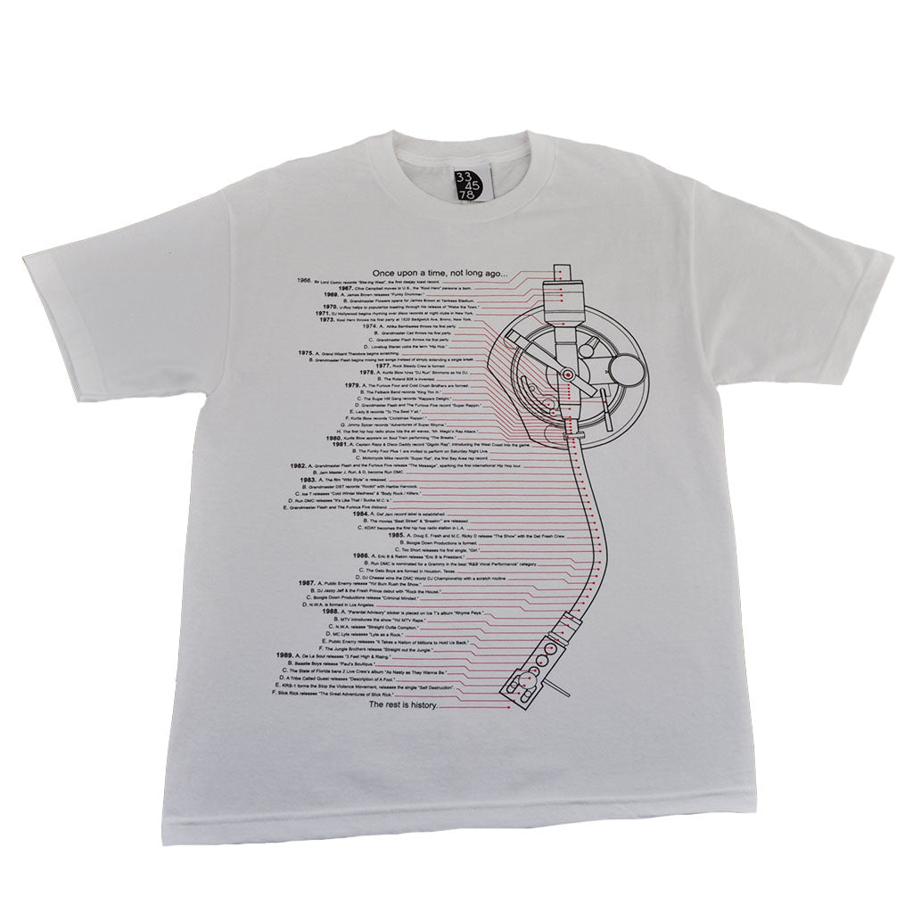 Mens Ongaku Timeline T-Shirt White - Shop True Clothing