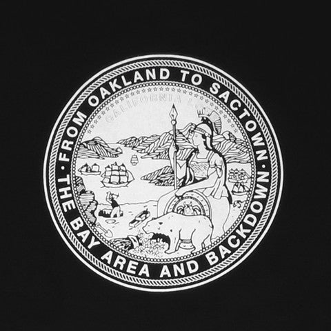 Mens Cali State Seal T-Shirt Black - Shop True Clothing