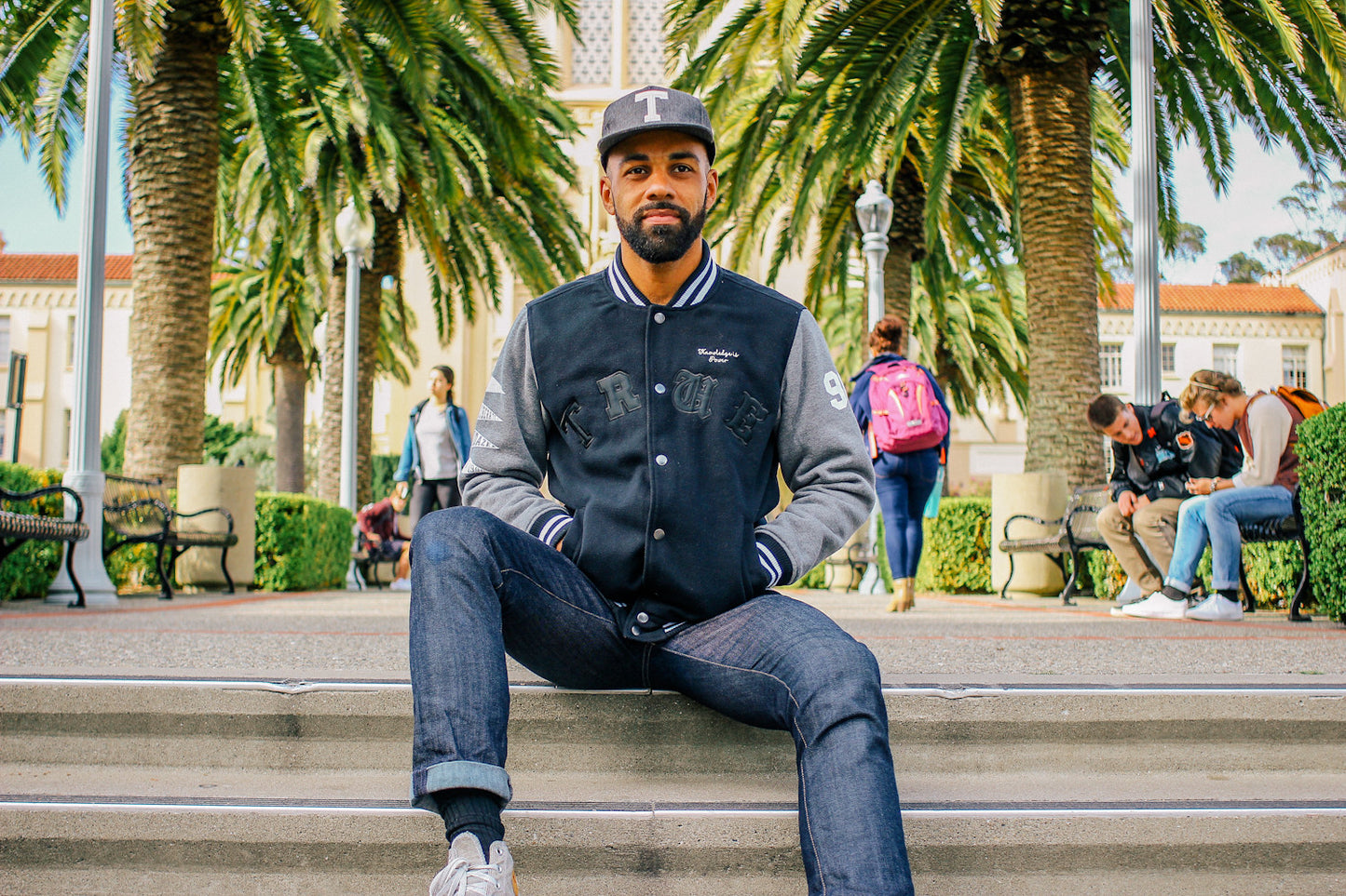 True Mens School Daze Varsity Jacket Black - Shop True Clothing