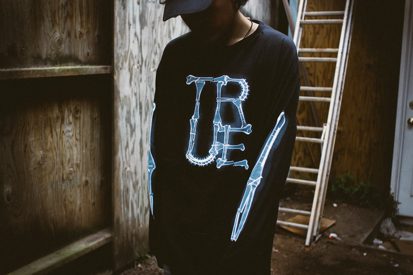 True Mens X-Ray Long Sleeve T-Shirt Black - Shop True Clothing