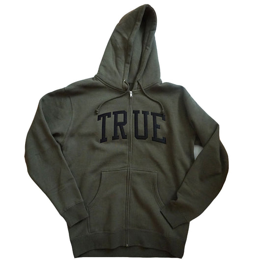 Men's True Arched Zip Hoodie Army