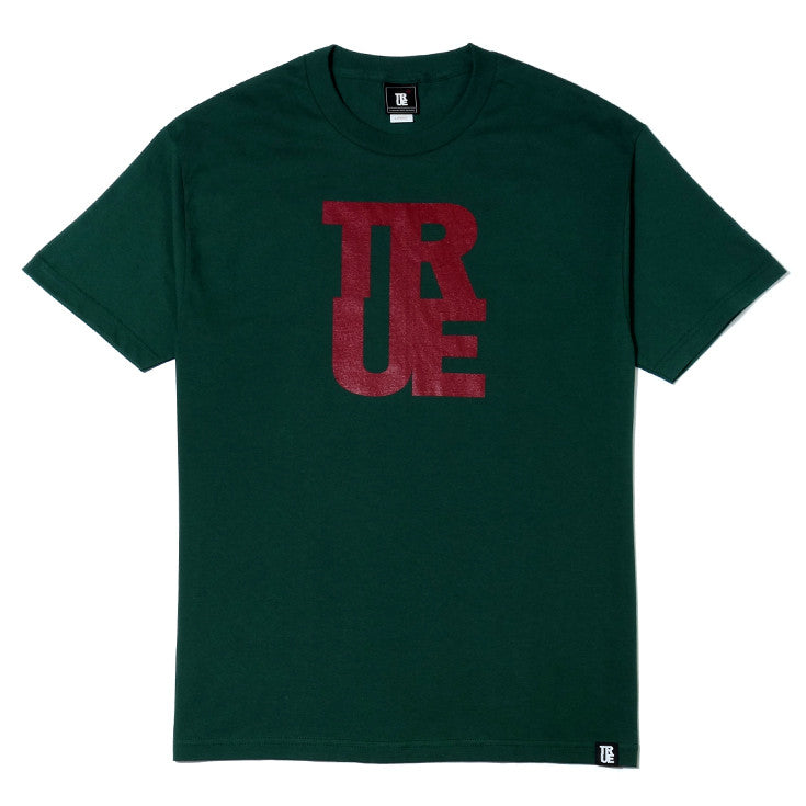 Mens True Logo T-Shirt Green/Red - Shop True Clothing