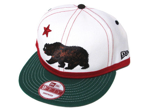 Cali True Bear New Era Snapback Cap White - Shop True Clothing