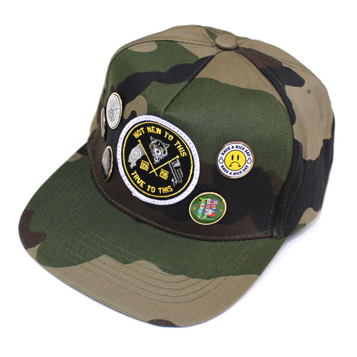 True Wolves Strapback Cap Camo - Shop True Clothing