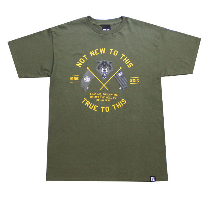 Mens True Wolves T-Shirt Army - Shop True Clothing