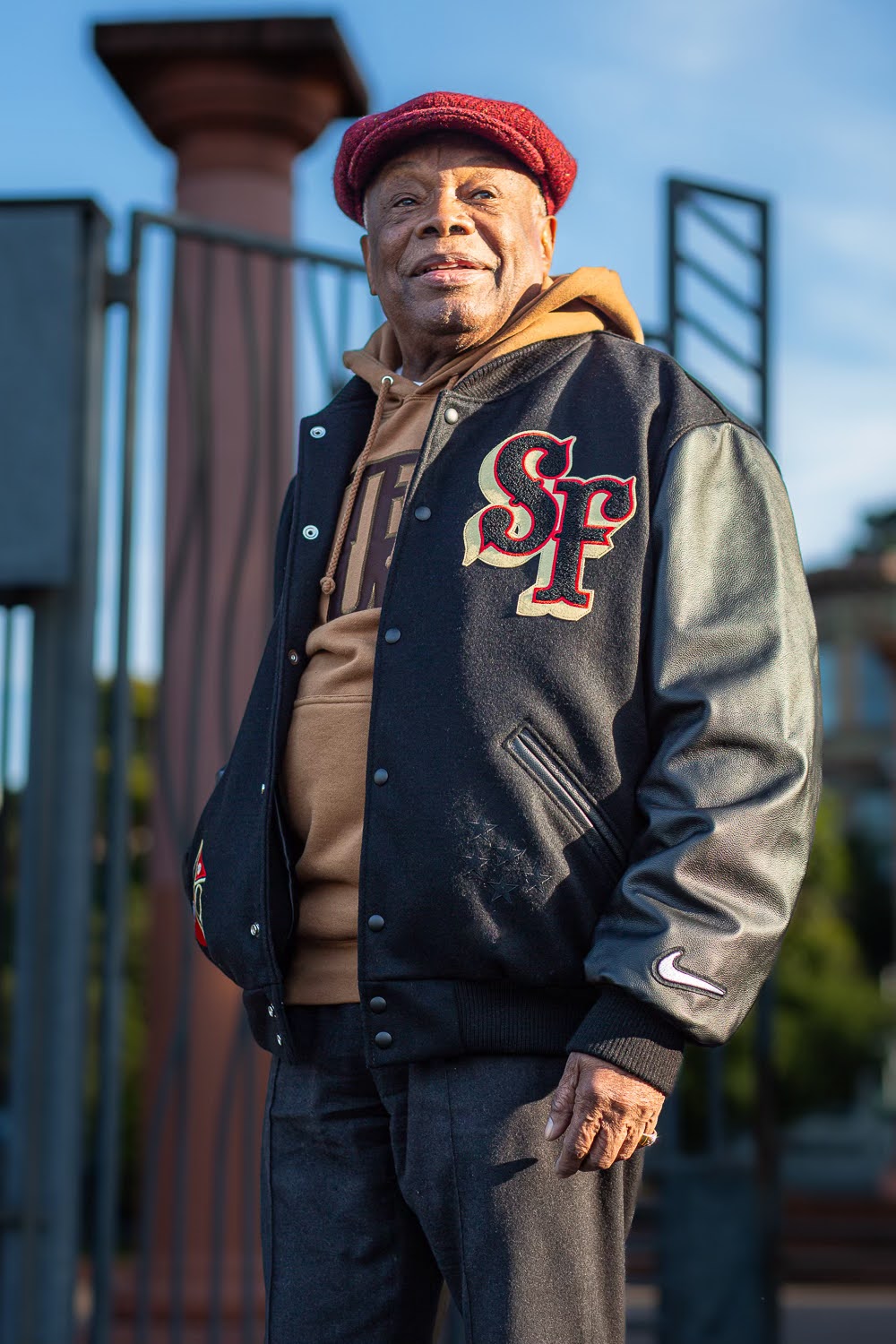 TRUE x Nike x  San Francisco 49ers Destroyer Varsity Jacket Black