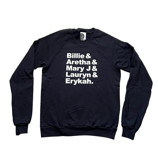 Womens Ongaku Lineage Crewneck Sweatshirt Black