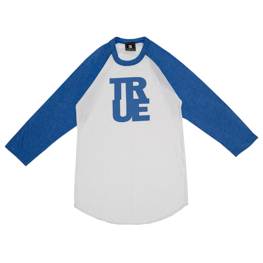 Women's True Logo Raglan T-Shirt White/Light Blue
