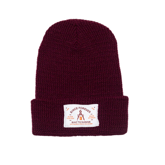 True Since Forever Waffle Beanie Burgundy