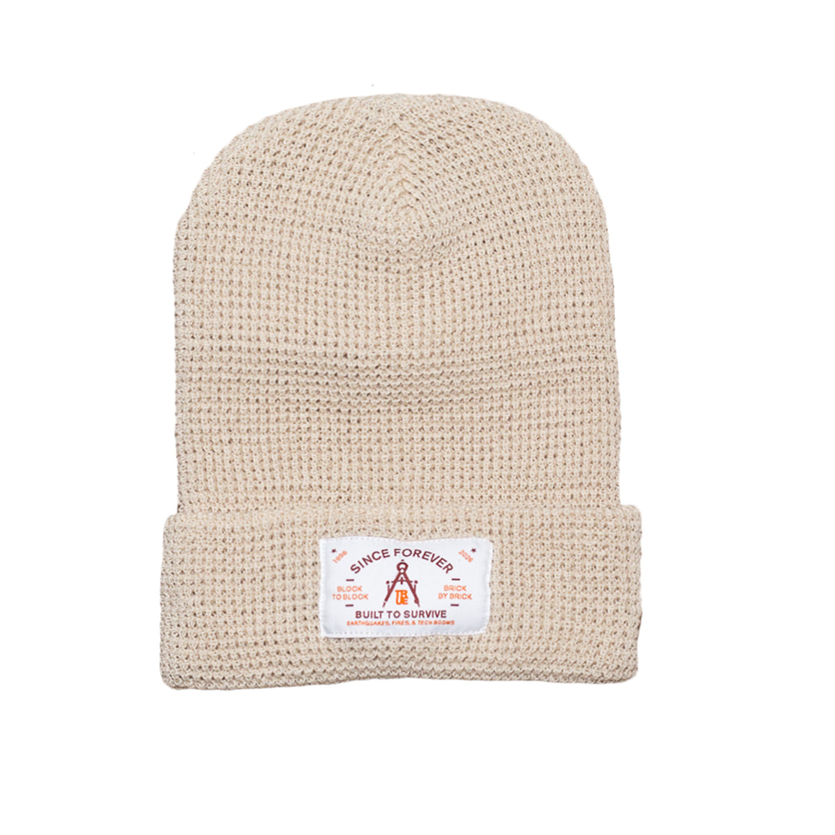 True Since Forever Waffle Beanie White