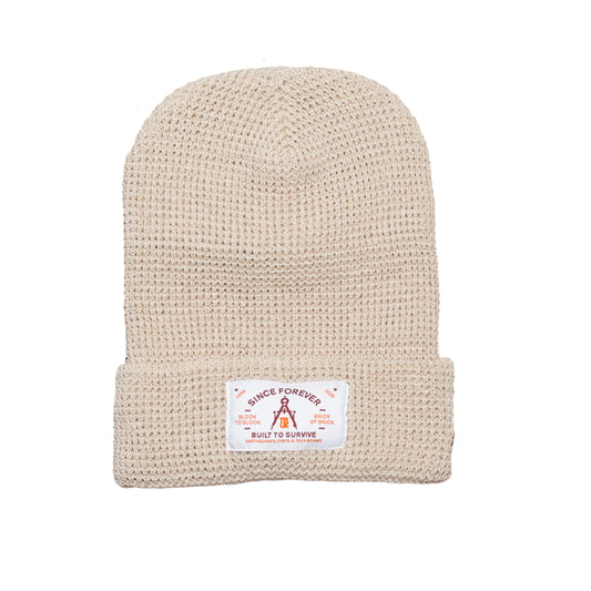 True Since Forever Waffle Beanie White