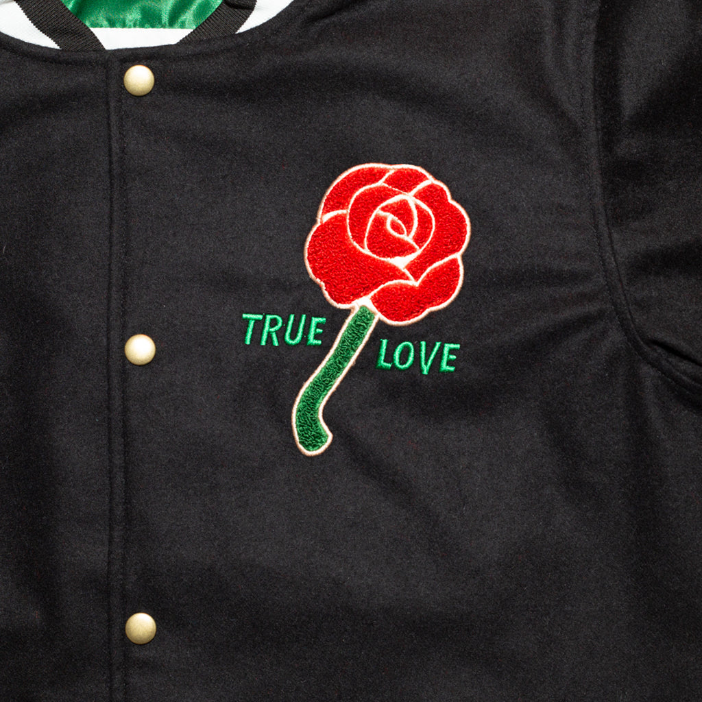 Men's True Loves Varsity Jacket Black