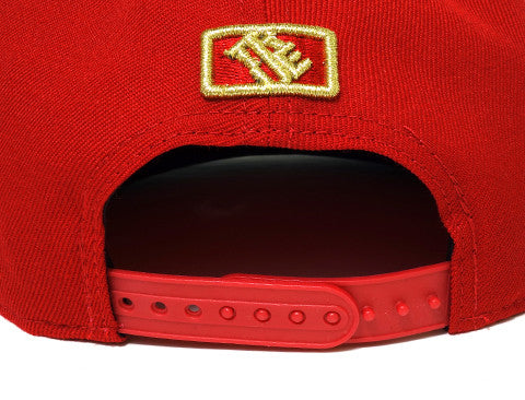 True Logo New Era Snapback Cap Red/Gold - Shop True Clothing