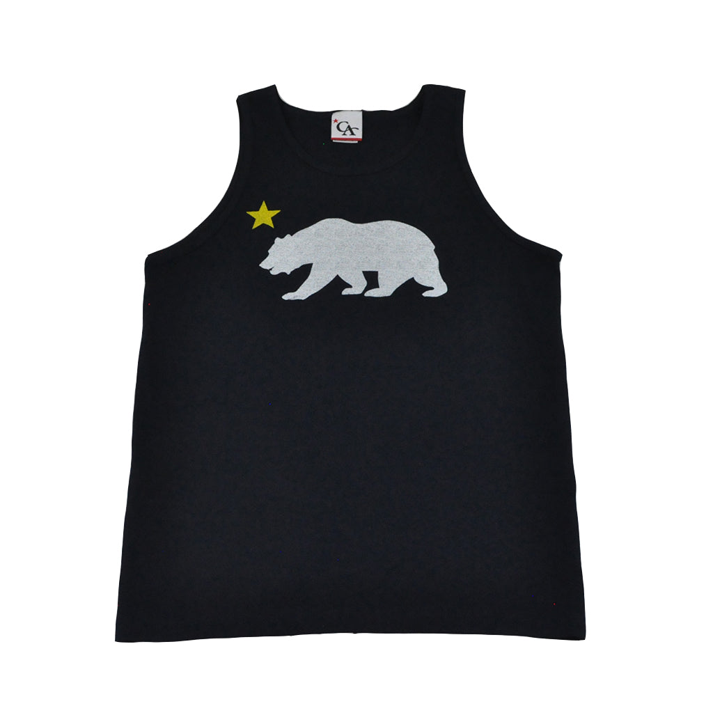 Cali Mens Bear Star Tank Top Navy - Shop True Clothing