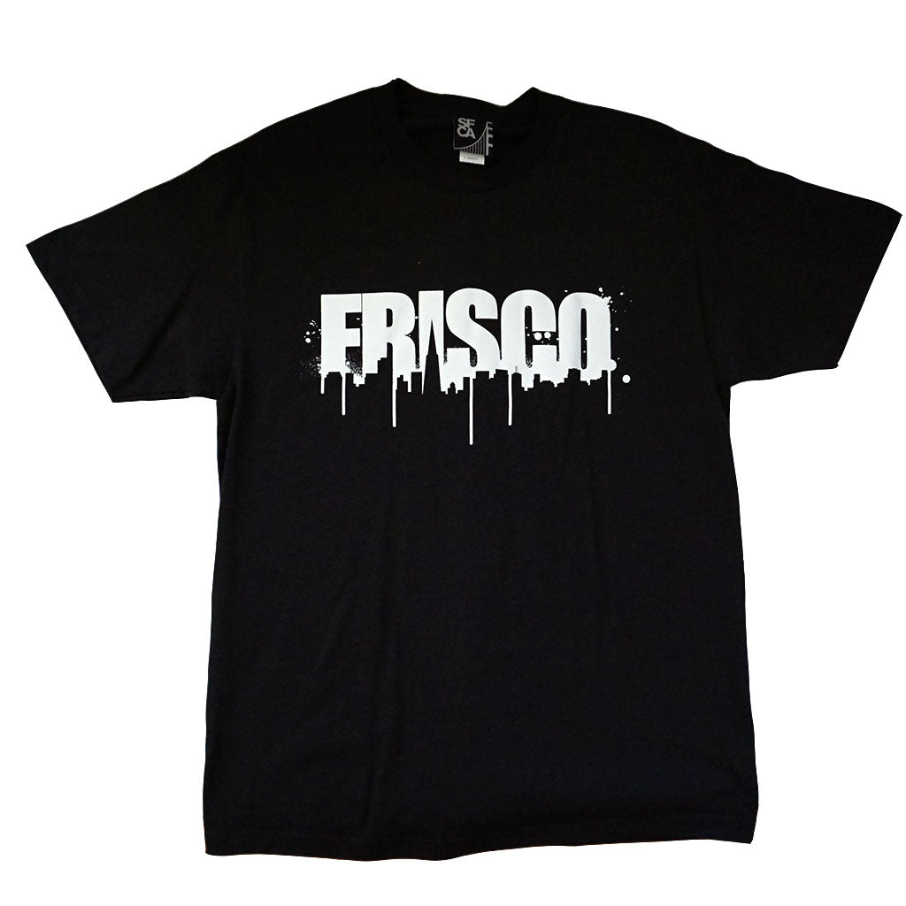 Mens SFCA Frisco Drips T-Shirt, Black with White