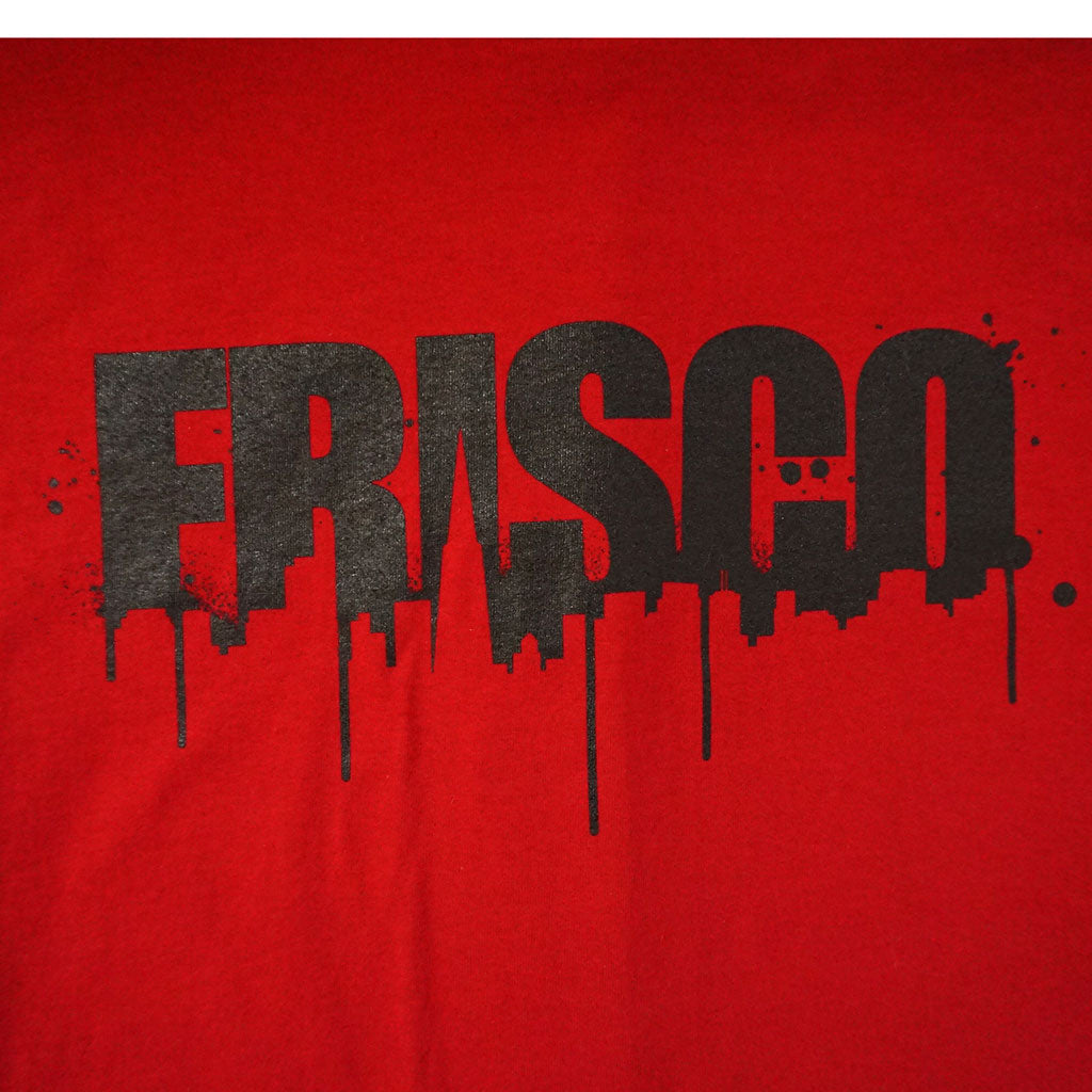 Mens SFCA Frisco Drips T-Shirt, Red with Black