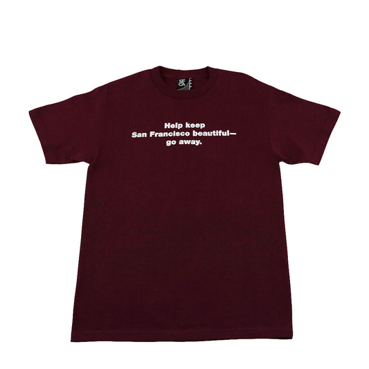 Mens SFCA Go Away T-Shirt Burgundy - Shop True Clothing