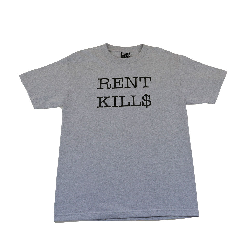 Mens SFCA Rent Kills T-Shirt Heather Grey - Shop True Clothing