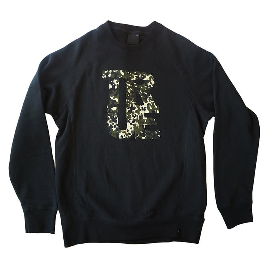 Mens True Fleck Crewneck Sweatshirt Black