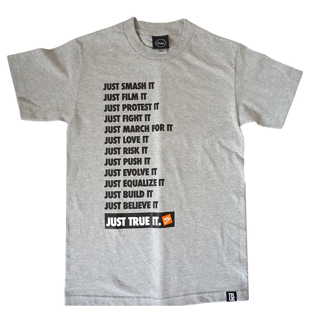 Mens True VOTE T-Shirt Heather Grey