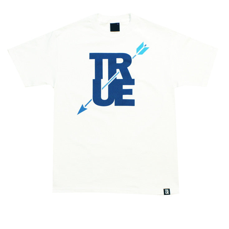 True Mens Arrow T-Shirt White Blue - Shop True Clothing