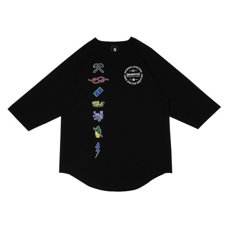 Mens Avoiding Raglan T-Shirt Black - Shop True Clothing