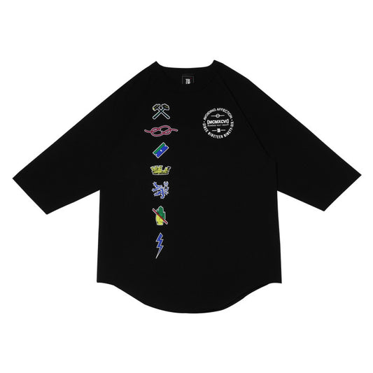 Mens Avoiding Raglan T-Shirt Black - Shop True Clothing