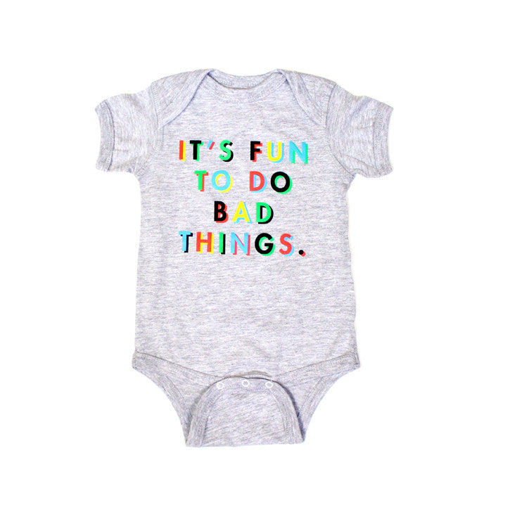 Kids True Bad Things One Piece Heather - Shop True Clothing