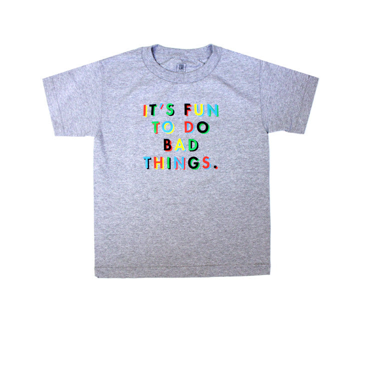 Kids True Bad Things T-Shirt Heather - Shop True Clothing