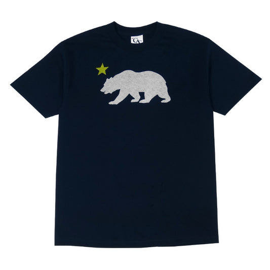 Mens Cali Bear Star T-Shirt Navy - Shop True Clothing
