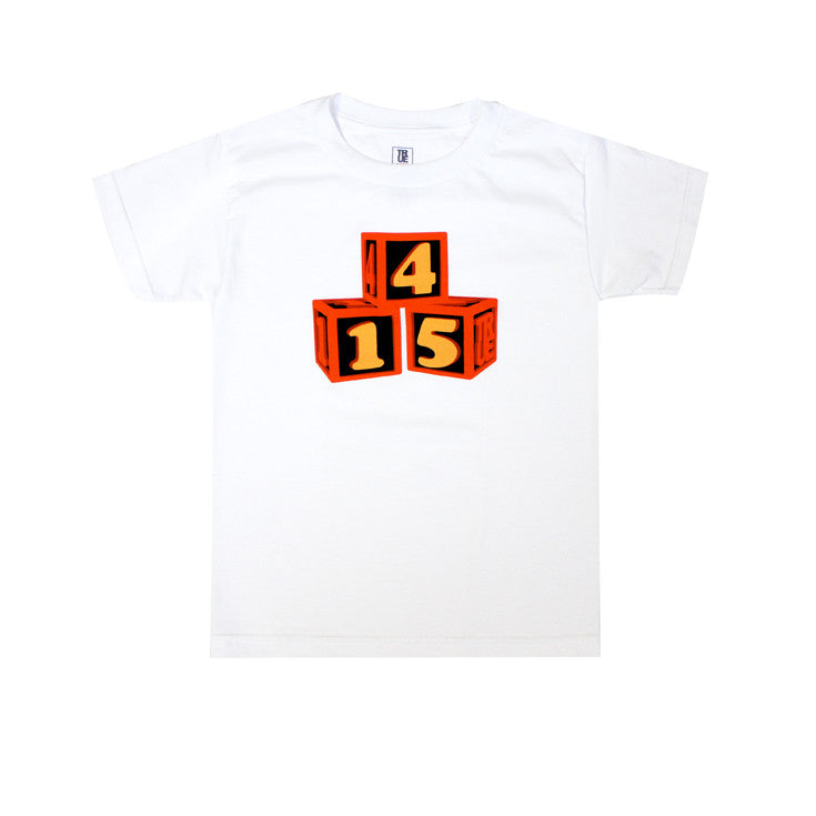 Kids True 415 Blocks T-Shirt White - Shop True Clothing