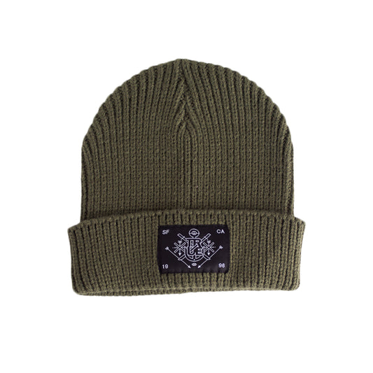 True Burning Bridges Waffle Beanie Olive